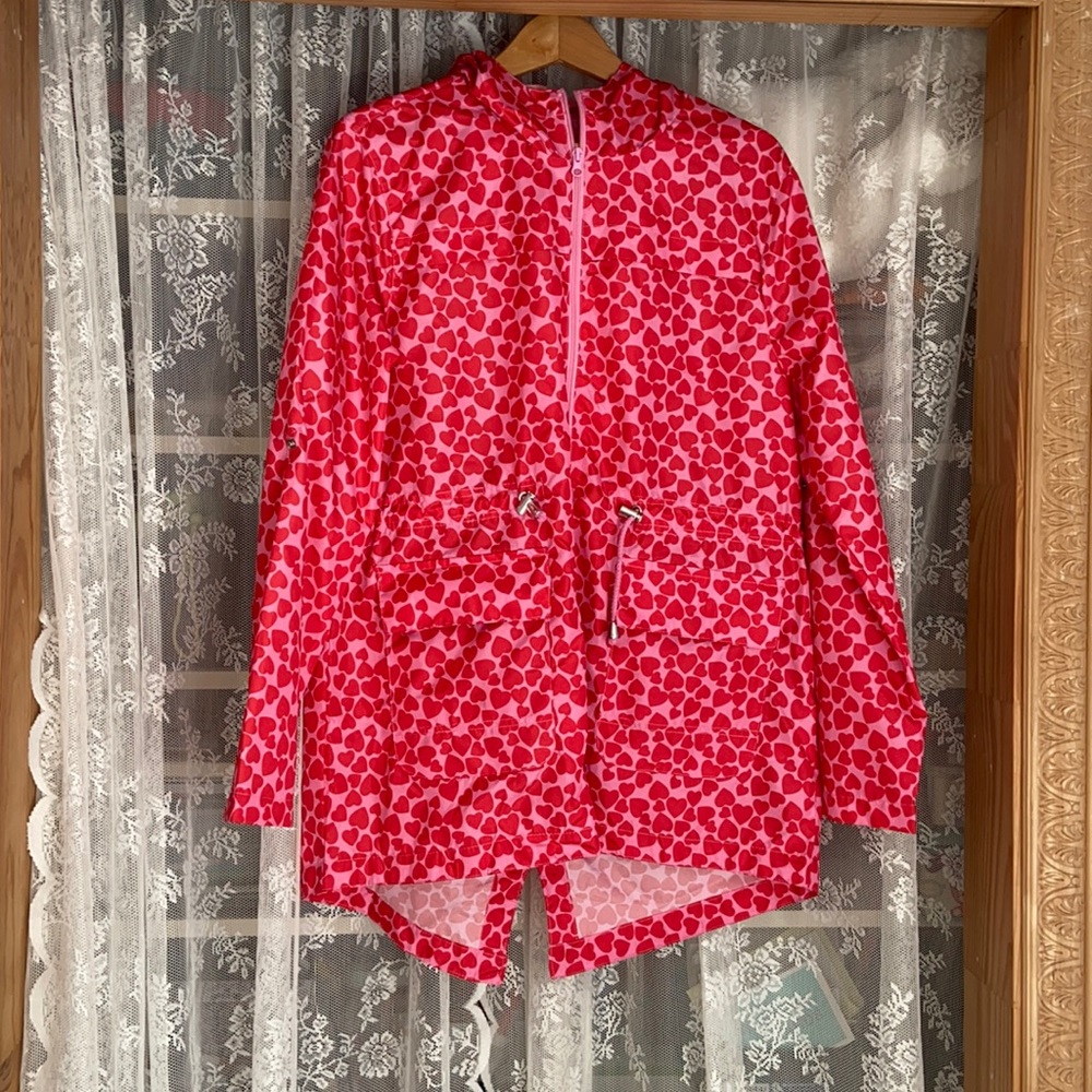 Pink and Red Windbreaker/ waterproof